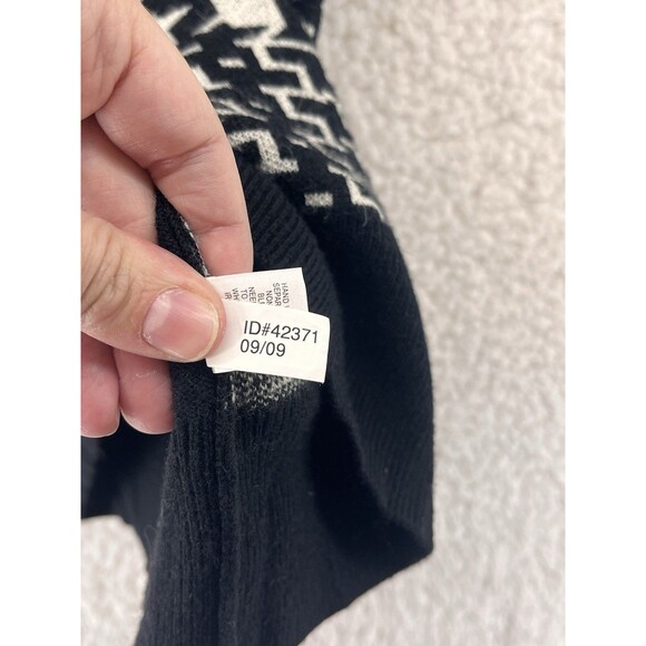 Express Design Studio Sleeveless Sweater Wool Blend Size M 90's Y2K Black White - Picture 6 of 7